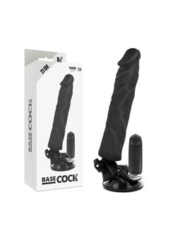 Basecock Twix - Vibratore Realistico con Ventosa 21X4X4 CM Nero