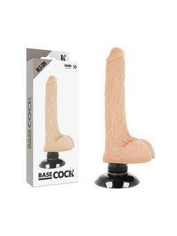 Basecock Twix - Pene Realistico Vibrante con Testicoli e Ventosa 18,5X4X2,8 CM