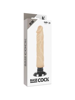 Basecock Twix - Dildo Realistico Vibrante con Ventosa 20X4X4 CM