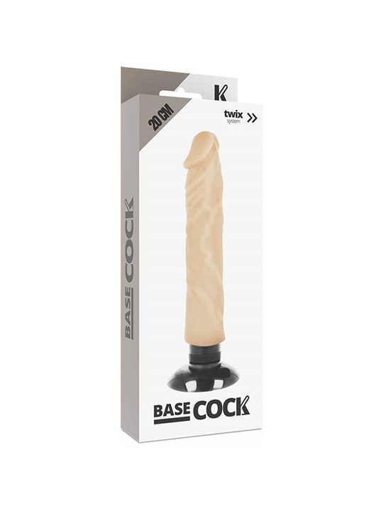 Basecock Twix - Dildo Realistico Vibrante con Ventosa 20X4X4 CM