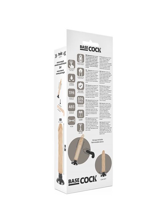 Basecock Twix - Dildo Realistico Vibrante con Ventosa 20X4X4 CM