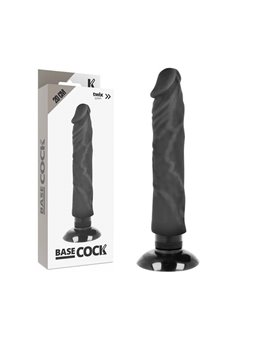Basecock - Realistic Vibrator 2-1 Black 20 CM