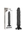 Basecock - Realistic Vibrator 2-1 Black 20 CM