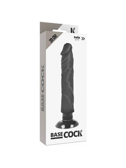 Basecock - Realistic Vibrator 2-1 Black 20 CM