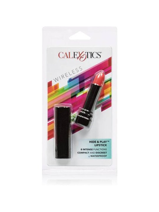 CalExotics Hide & Play - Vibratore Tascabile a Forma di Rossetto 8,25 CM - Rosso