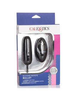 CalExotics Silicone Remote Bullet - Proiettile Vibrante con Telecomando - Nero