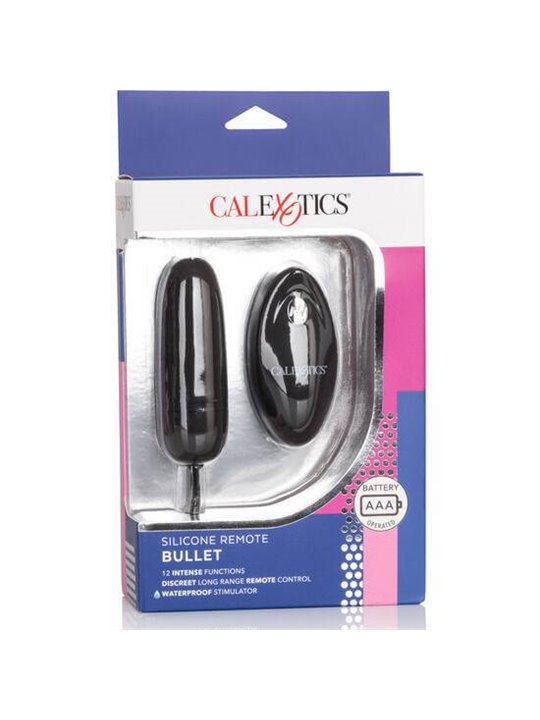 CalExotics Silicone Remote Bullet - Proiettile Vibrante con Telecomando - Nero