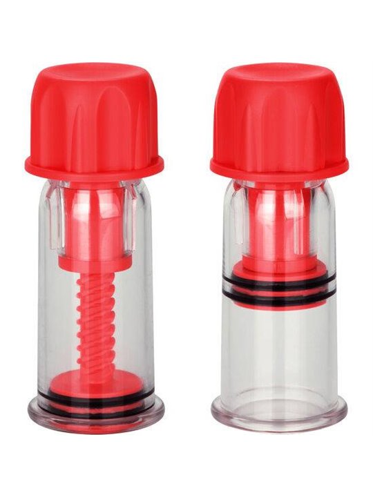 CalExotics Nipple Pro-Suckers - Ventose Stimolanti per i Capezzoli - Rosso