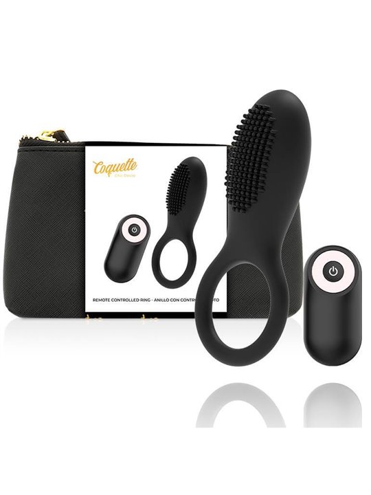 Coquette Toys - Cock Ring Remote Control Rechargeable Black/ Gold