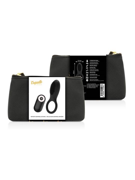 Coquette Toys - Cock Ring Remote Control Rechargeable Black/ Gold
