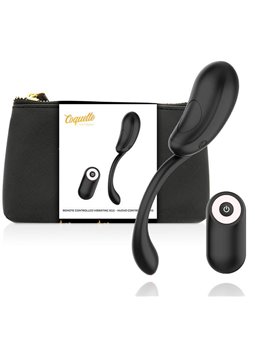 Coquette Chic Desire - Ovetto Vibrante in Silicone con Telecomando Nero/Oro