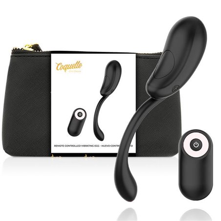 Coquette Toys - Vibrating Egg Remote Control Rechargeable Black/ Gold