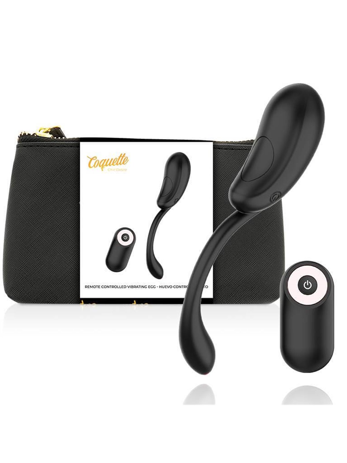 Coquette Toys - Vibrating Egg Remote Control Rechargeable Black/ Gold