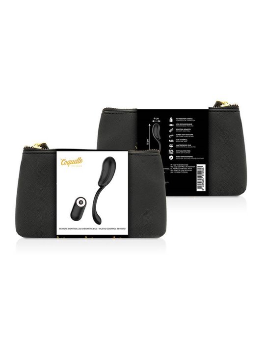 Coquette Toys - Vibrating Egg Remote Control Rechargeable Black/ Gold