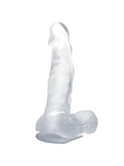 Baile - Realistic Dildo with Suction Cup and Testicles 16.7 CM Transparent