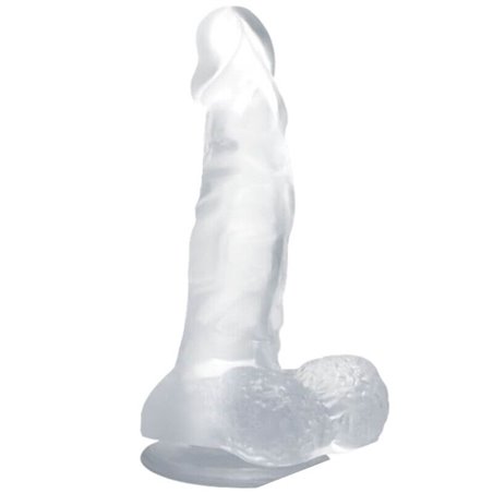 Baile - Realistic Dildo with Suction Cup and Testicles 16.7 CM Transparent