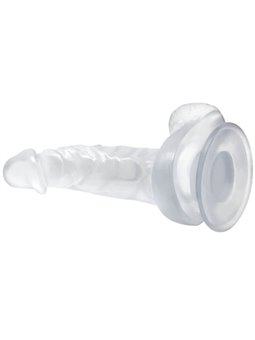 Baile - Realistic Dildo with Suction Cup and Testicles 16.7 CM Transparent
