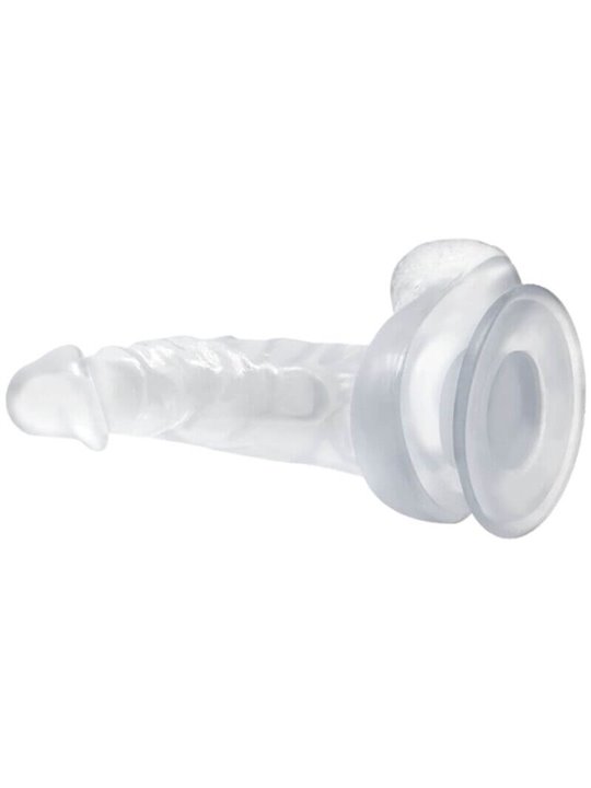 Baile - Realistic Dildo with Suction Cup and Testicles 16.7 CM Transparent