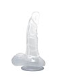 Baile - Realistic Dildo with Suction Cup and Testicles 16.7 CM Transparent