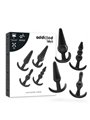 Addicted Toys - Set di 4 Plugs Anali in Silicone Nero