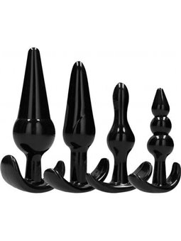 Addicted Toys - Set di 4 Plugs Anali in Silicone Nero