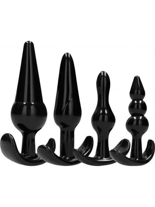 Addicted Toys - Set di 4 Plugs Anali in Silicone Nero