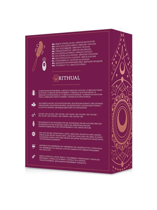 Rithual- Esha Remote Controlled Egg Stimulator Rotation + Vibration