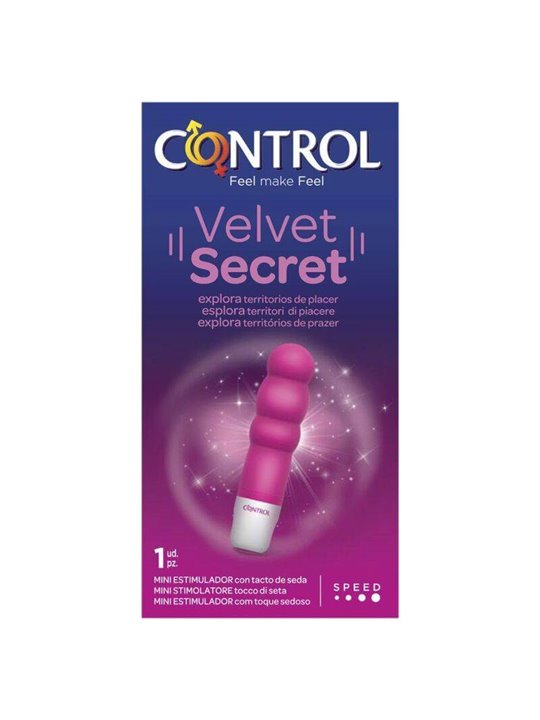 Control Velvet Secret - Mini Stimolatore Vaginale 4 Velocità - 10 CM