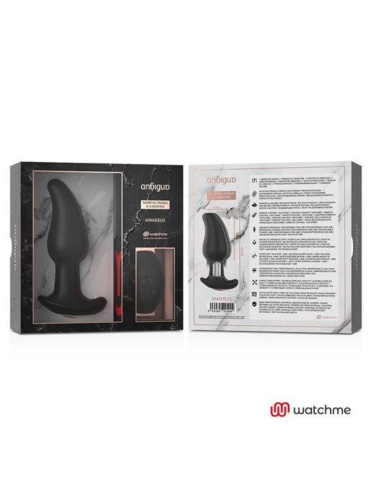 Anbiguo - Watchme Remote Control Anal Plug Vibrator with Rotation Of Amadeus Pearls