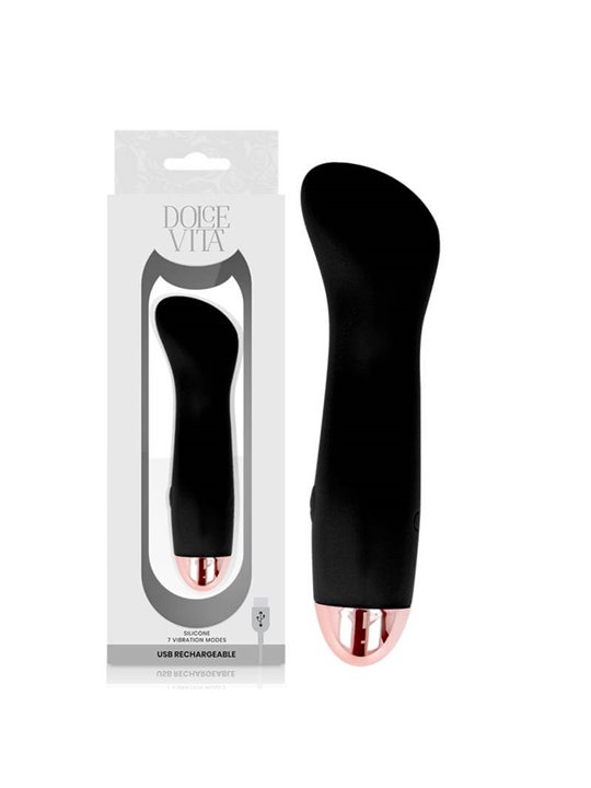 Dolce Vita - Rechargeable Vibrator One Black 7 Speed