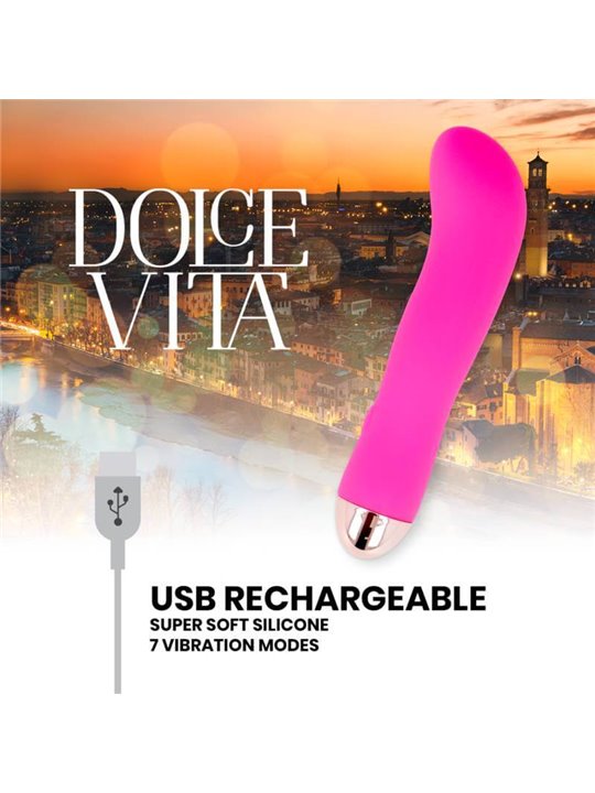 Dolce Vita - Rechargeable Vibrator Two Pink 7 Speeds