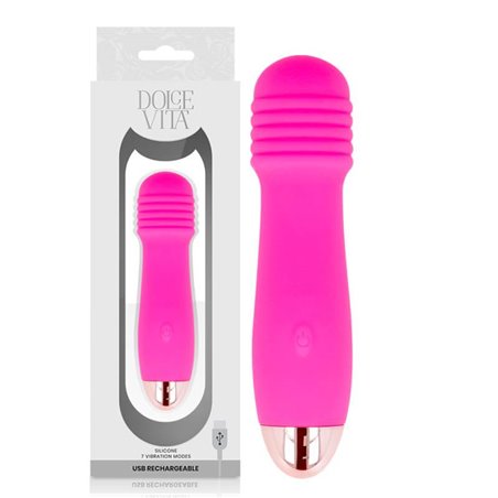 Dolce Vita - Rechargeable Vibrator Three Pink 7 Speeds