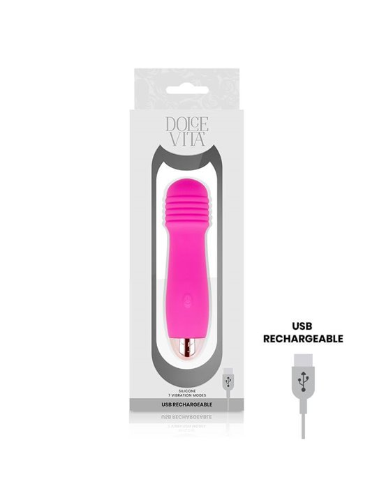 Dolce Vita - Rechargeable Vibrator Three Pink 7 Speeds