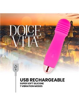Dolce Vita - Rechargeable Vibrator Three Pink 7 Speeds