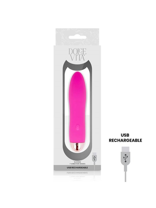 Dolce Vita - Rechargeable Vibrator Four Pink 7 Speeds