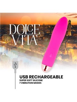 Dolce Vita - Rechargeable Vibrator Four Pink 7 Speeds