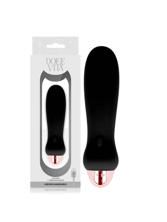 Dolce Vita - Rechargeable Vibrator Five Black 7 Speeds