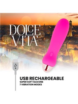 Dolce Vita - Rechargeable Vibrator Five Pink 7 Speeds