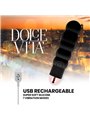 Dolce Vita - Rechargeable Vibrator Six Black 7 Speeds