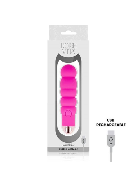 Dolce Vita - Rechargeable Vibrator Six Pink 7 Speeds