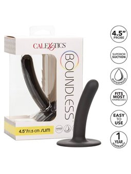 CalExotics Boundless Slim - Dildo Strap-On in Silicone 11,5 CM - Nero