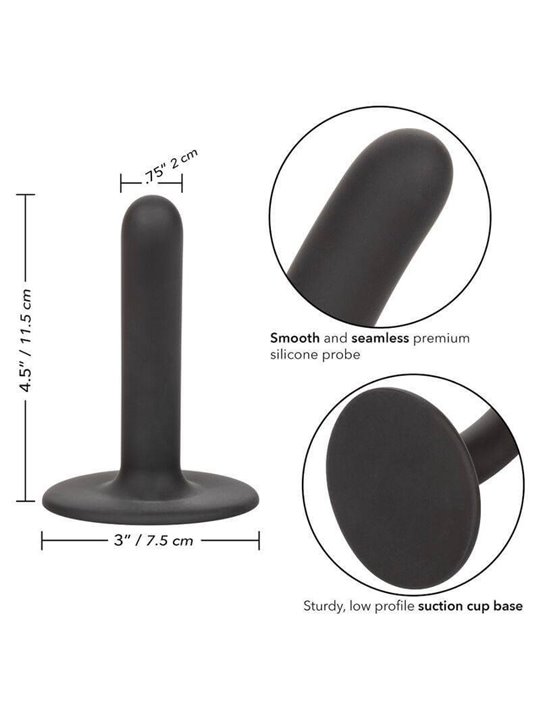 CalExotics Boundless Slim - Dildo Strap-On in Silicone 11,5 CM - Nero