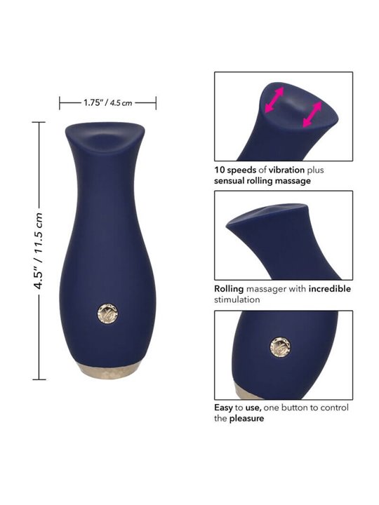 CalExotics Chic Tulip - Mini Massaggiatore Rotante in Silicone 10 Velocità