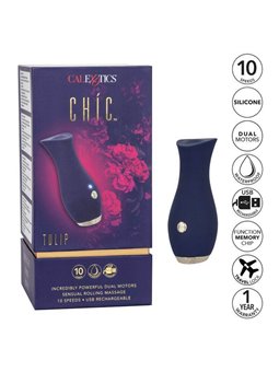 CalExotics Chic Tulip - Mini Massaggiatore Rotante in Silicone 10 Velocità