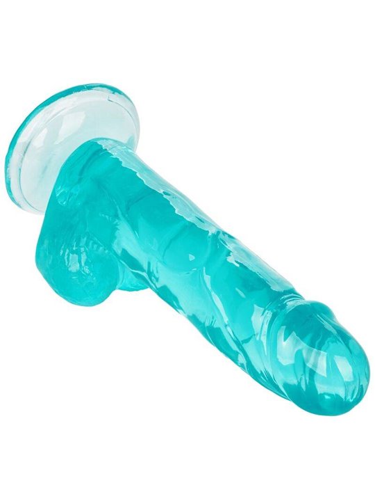 CalExotics Size Queen - Pene Realistico con Testicoli - 15,25 CM Verde Acqua
