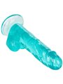 CalExotics Size Queen - Pene Realistico con Testicoli - 15,25 CM Verde Acqua