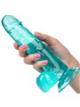 CalExotics Size Queen - Pene Realistico con Testicoli - 15,25 CM Verde Acqua