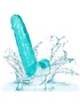 CalExotics Size Queen - Pene Realistico con Testicoli - 15,25 CM Verde Acqua