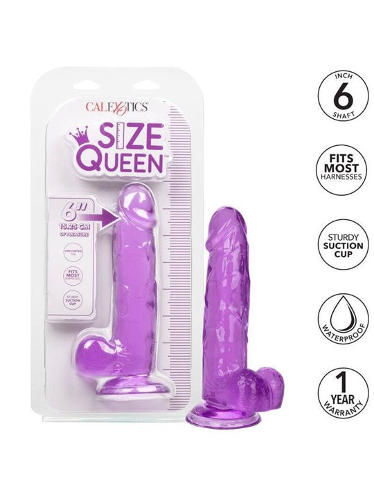 California Exotics - Size Queen Dildo Purple 15.3 CM