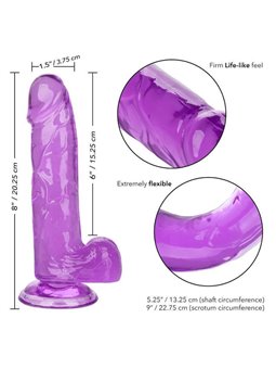 California Exotics - Size Queen Dildo Purple 15.3 CM